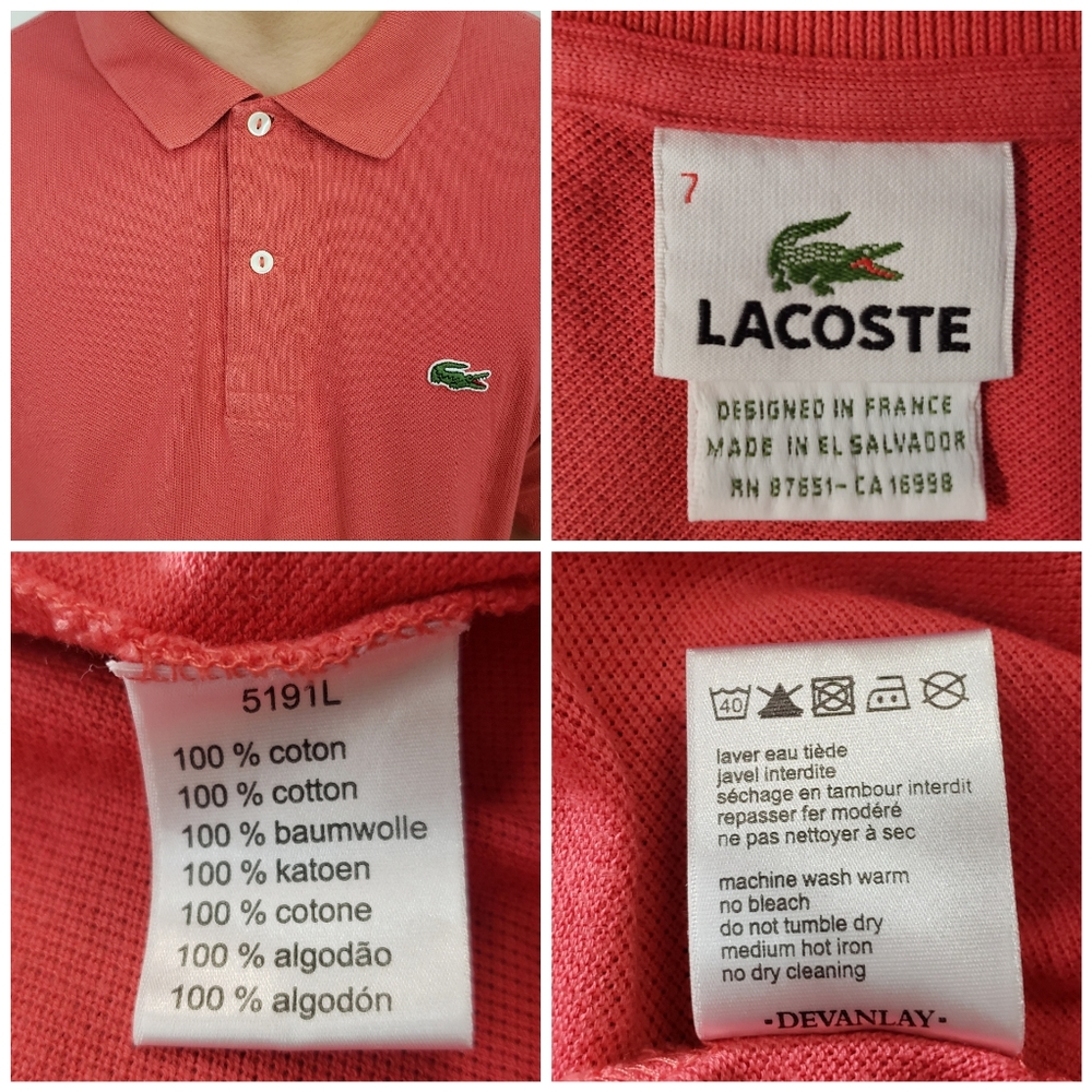 Lacoste Polo Shirt Top Golf Size XL - Picture 4 of 8